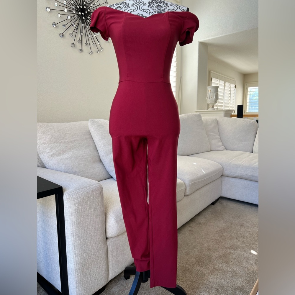 Miss Selfridge Red Jumpsuit US4 UK8 EUR36